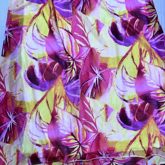 Womens Size PS Tropical Sleeveless Halter High Low Dress With Chain Neckline - Picture 8 of 11